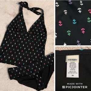Old Navy Sz Medium anchor ⚓️ print tankini